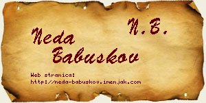 Neda Babuškov vizit kartica